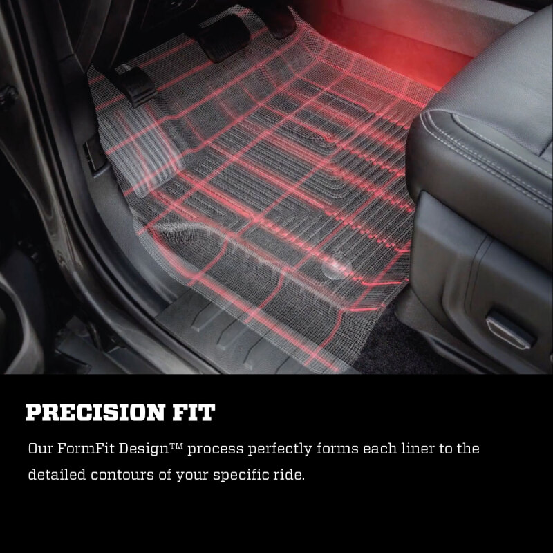 Jeep Grand Wagoneer Floor Mats - Rear - Husky Liners - X-Act Contour - Black - `22-`27